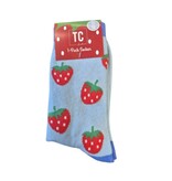 TC FASHION Leuke aardbei sokken - Multipack 3 paar sokken - Eten - Fruit - Maat 35-38