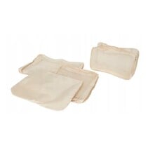 Koffer organizer set 4-delig - Bagage packing cubes - Reis zakken - Creme