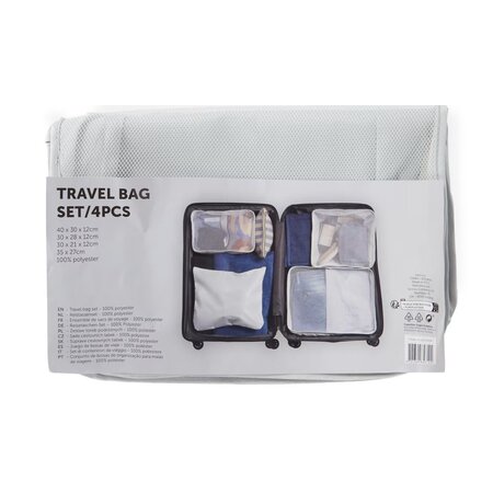 Merkloos Koffer organizer set 8-delig - Bagage packing cubes - Reis zakken - Assorti