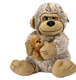 Paws Gorilla knuffel - met baby Gorilla - Aap - 30 cm - Lichtbruin