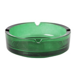 Jean Products Set van 2 groene glazen stevige asbakken met hoge rand