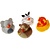 LG-Imports Badeendjes Wilde dieren 4 stuks 5.5cm