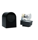 Hofftech Wandlamp LED GU-10 IP-65 - Enkele lichtbundel Dimbaar ‒ Rond 8.1 cm - Zwart.