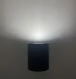Hofftech Wandlamp LED GU-10 IP-65 - Enkele lichtbundel Dimbaar ‒ Rond 8.1 cm - Zwart.