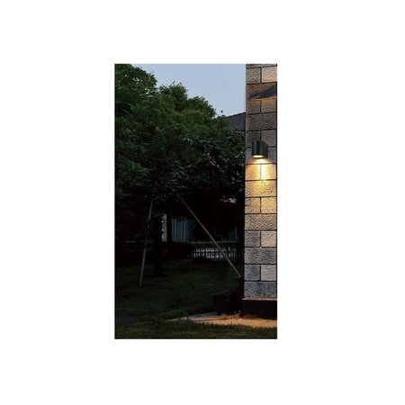 Hofftech Wandlamp LED GU-10 IP-65 - Enkele lichtbundel Dimbaar ‒ Rond 8.1 cm - Zwart.