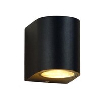 Wandlamp LED GU-10 IP-65 - Enkele lichtbundel Dimbaar ‒ Rond 8.1 cm - Zwart