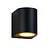 Hofftech Wandlamp LED GU-10 IP-65 - Enkele lichtbundel Dimbaar ‒ Rond 8.1 cm - Zwart