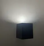Hofftech Wandlamp LED GU-10 IP-65 - Enkele lichtbundel Dimbaar ‒ Vierkant 8.1 cm - Zwart