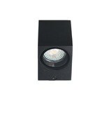 Hofftech Wandlamp LED GU-10 IP-65 - Enkele lichtbundel Dimbaar ‒ Vierkant 8.1 cm - Zwart