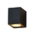 Hofftech Wandlamp LED GU-10 IP-65 - Enkele lichtbundel Dimbaar ‒ Vierkant 8.1 cm - Zwart