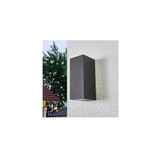 Höfftech Wandlamp LED GU-10 IP-65 - Twee lichtbundels ‒ Vierkant 15 cm - Zwart