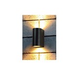Höfftech Wandlamp LED GU-10 IP-65 - Twee lichtbundels ‒ Rond 15 cm - Zwart