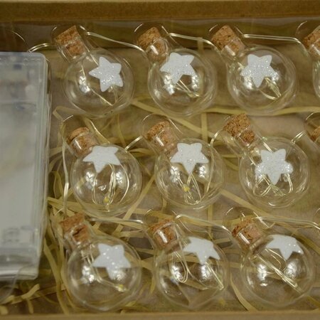Parlane Indoor lampjes slinger - Sterretjes - 1.2 meter - 15 lichtjes - Warm white - Batterij - Lichtsnoer