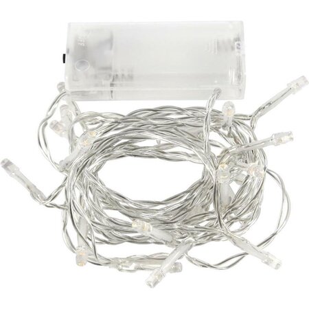 LOGO LED lampjes - 20 Leds - Kerstverlichting - batterij - warm wit - 210 cm