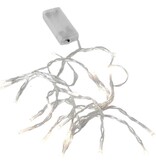 LOGO LED lampjes - 20 Leds - Kerstverlichting - batterij - warm wit - 210 cm