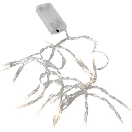 LOGO LED lampjes - 20 Leds - Kerstverlichting - batterij - warm wit - 210 cm
