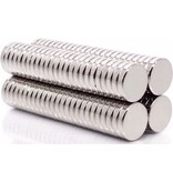 merkloos Ronde platte neodymium magneetjes 50 stuks - 10 x 2 mm - zeer sterk - neodymium magneet - koelkast - whiteboard