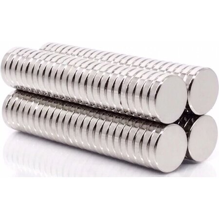 merkloos Ronde platte neodymium magneetjes 50 stuks - 10 x 2 mm - zeer sterk - neodymium magneet - koelkast - whiteboard