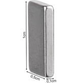 merkloos Super Sterke Neodymium Magnetenset - Rechthoekig - 10x5mm - Ideaal voor Whiteboards en Koelkasten - Set van 10 Magneten
