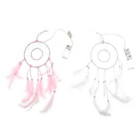 Merkloos Dromenvanger - LED verlichting - Roze - Warm white - 15 CM