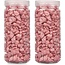 Giftdecor Decoratie stenen kiezels voor aquarium en vazen - 10-20 mm steentjes - Roze  - 1400 gram