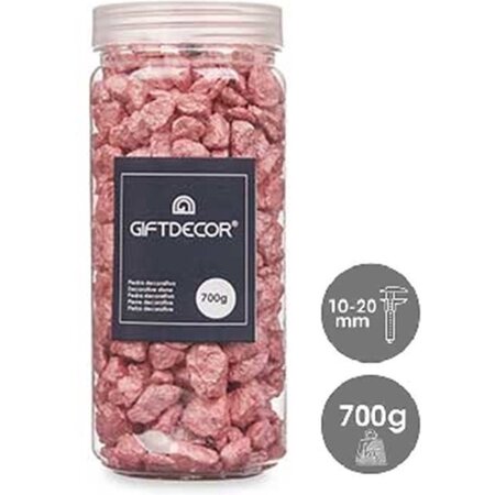 Giftdecor Decoratie stenen kiezels voor aquarium en vazen - 10-20 mm steentjes - Roze  - 1400 gram