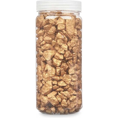Giftdecor Decoratie stenen - Goud - 10-20 mm steentjes - 700 gram kiezels - Aquarium en vazen vulling