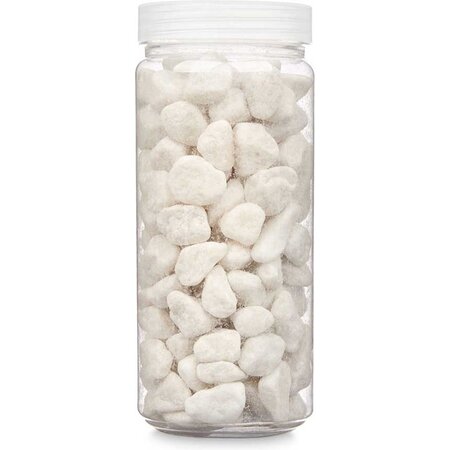 Giftdecor Decoratie stenen kiezels voor aquarium en vazen - 10-20 mm steentjes - Wit- 700 gram