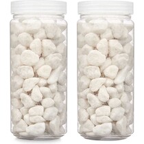 Decoratie stenen kiezels voor aquarium en vazen - 10-20 mm steentjes - Wit - 1400 gram