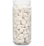 Giftdecor Decoratie stenen kiezels voor aquarium en vazen - 10-20 mm steentjes - Wit - 1400 gram