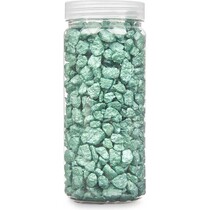 Decoratie stenen kiezels voor aquarium en vazen - 10-20 mm steentjes - Mintgroen - 700 gram
