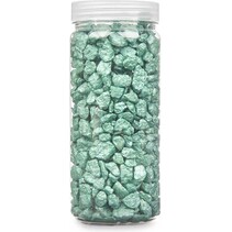 Decoratie stenen kiezels voor aquarium en vazen - 10-20 mm steentjes - Mintgroen - 700 gram