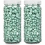 Giftdecor Decoratie stenen kiezels voor aquarium en vazen - 10-20 mm steentjes - Mintgroen - 1400 gram