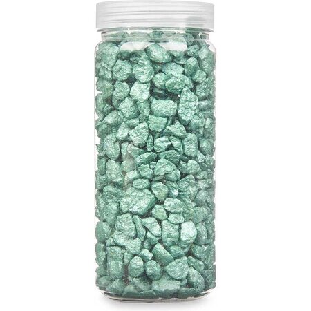 Giftdecor Decoratie stenen kiezels voor aquarium en vazen - 10-20 mm steentjes - Mintgroen - 1400 gram