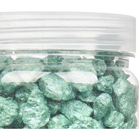 Giftdecor Decoratie stenen kiezels voor aquarium en vazen - 10-20 mm steentjes - Mintgroen - 1400 gram