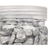 Giftdecor Decoratie stenen kiezels voor aquarium en vazen - 10-20 mm steentjes - Zilver - 1400 gram