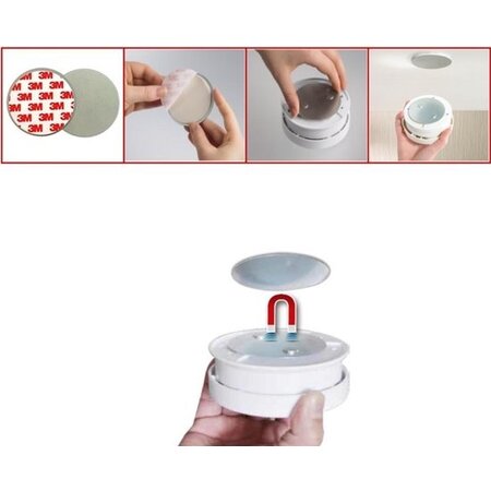 Benson Rookmelder Magneet Montageset 4 Stuks