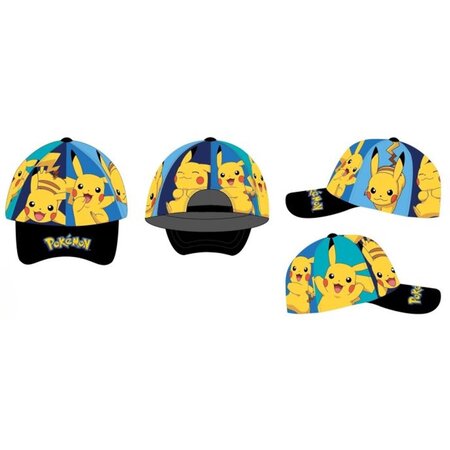 Pokémon Pokémon Pikachu Kinderpet – Verstelbare Cap voor Jongens – 54/56 cm – Leeftijd 3-9 Jaar – Fan Merchandise
