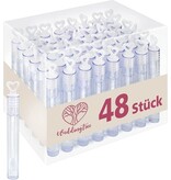 Merkloos Bellenblaas - Bruiloftset - Hartvormige greep - Voor bruiloft - Doop - Verjaardag - Gouden bruiloft - Verloving - Valentijnsdag - Gastgeschenk - Feest - 48 stuks - Wit