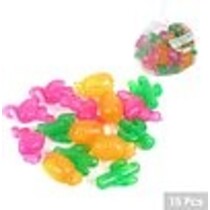 IJsblokjes – 15 Stuks – Herbruikbaar - Tropisch Design – Cactus, Ananas en Flamingo