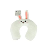 OEKO TEX Reiskussen - Nekkussen voor kinderen en volwassenen - Konijn - Wit - 33 cm