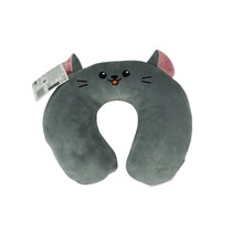 Reiskussen - Nekkussen voor kinderen en volwassenen - Muis - Grijs - 33 cm