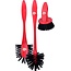 Dirt Devil Afwasborstel Set - 3 Delig - Borstel Set - Vaatwasborstel Set - Rood/Zwart