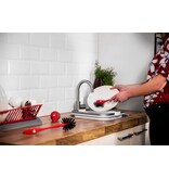 Dirt Devil Afwasborstel Set - 3 Delig - Borstel Set - Vaatwasborstel Set - Rood/Zwart