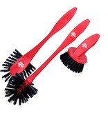 Dirt Devil Afwasborstel Set - 3 Delig - Borstel Set - Vaatwasborstel Set - Rood/Zwart
