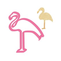 Koekjes vorm - Uitsteekvorm - Cookie cutter - Flamingo paradise - Roze - 12 cm
