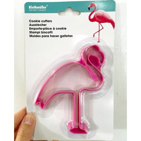 Rietmüller Koekjes vorm - Uitsteekvorm - Cookie cutter - Flamingo paradise - Roze - 12 cm