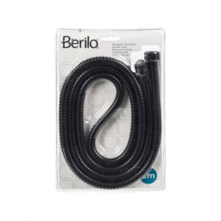 Berilo Flexibele doucheslang - Bath Shower - Douche - Bad - Slang - Zwart - 1.5 meter