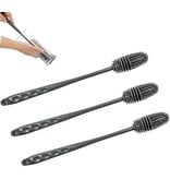 Merkloos XL Flessenborstel - Afwasborstel - Waterflessenreiniger - 31,5 cm - Grijs - 3 stuks