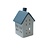 Cosy Home Waxine houder - Decoratie huisje - Waxinelichtje - Wit, grijs - 13 cm